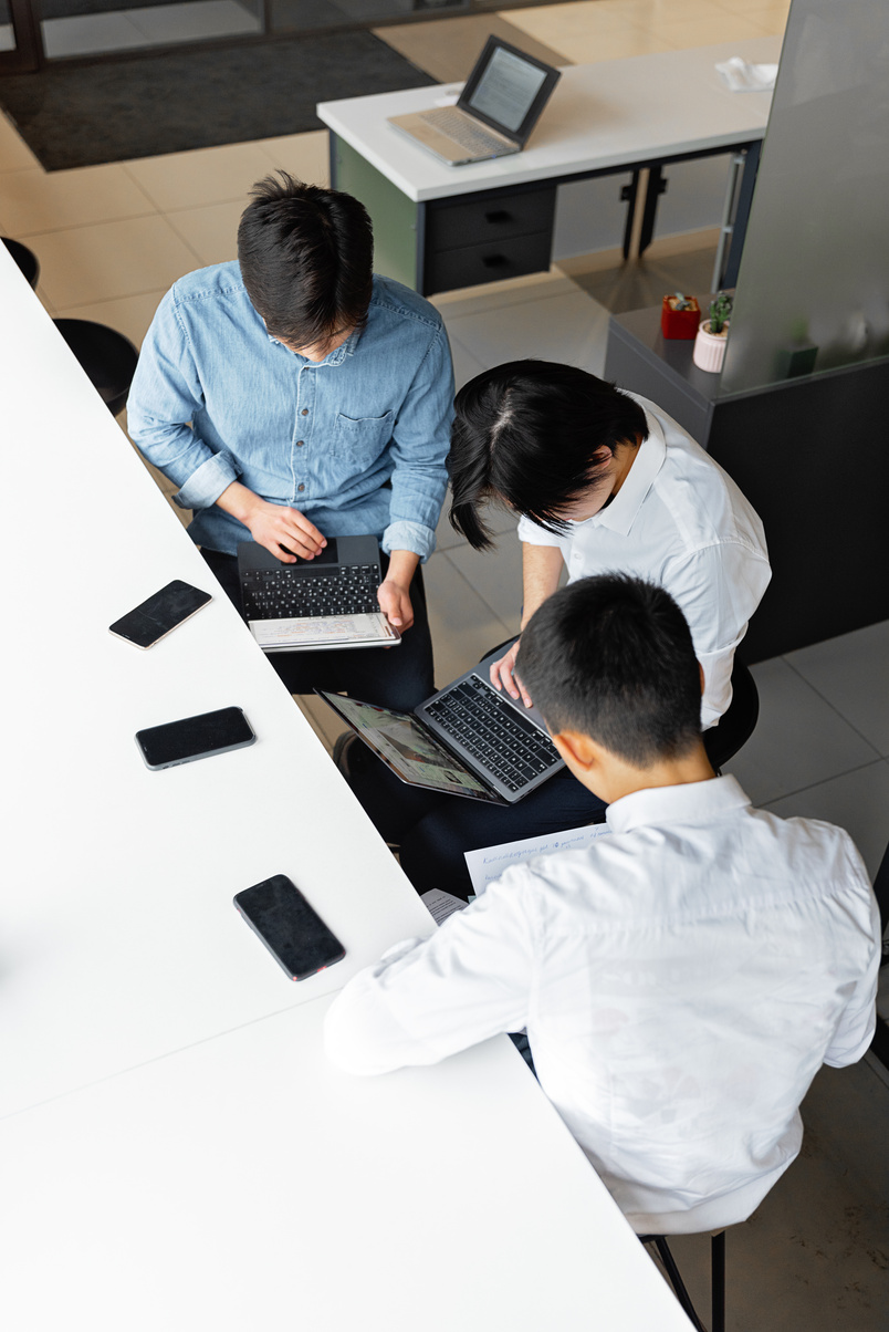 Men Buys Working on their Laptop
